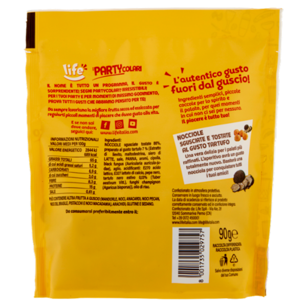 Life i Partycolari Nocciole Sgusciate e Tostate al Gusto Tartufo non fritto 90 g