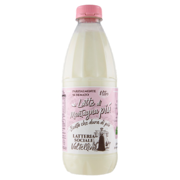 Latteria Sociale Valtellina Latte di Montagna più Parzialmente Scremato 1 litro