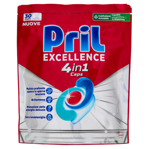 PRIL Excellence 4in1 Caps 30pz (543g)