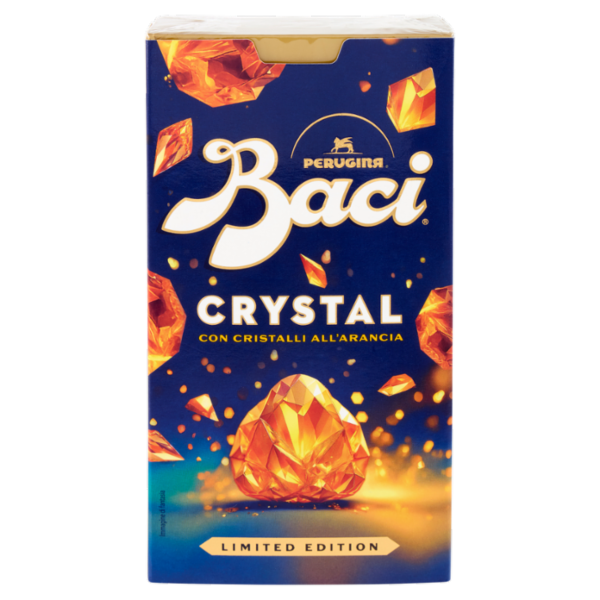 BACI PERUGINA Crystal Cioccolatini Fondenti all'Arancia ripieni al Gianduia Scatola 150g