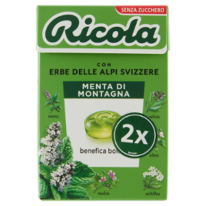 Ricola Menta Di Montagna Senza Zucchero 2 x 50 g