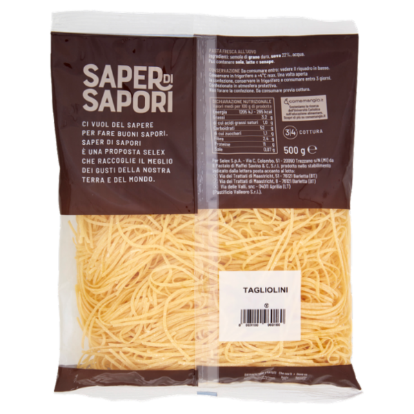 Selex Saper di Sapori Pasta Fresca all'Uovo Tagliolini 500 g