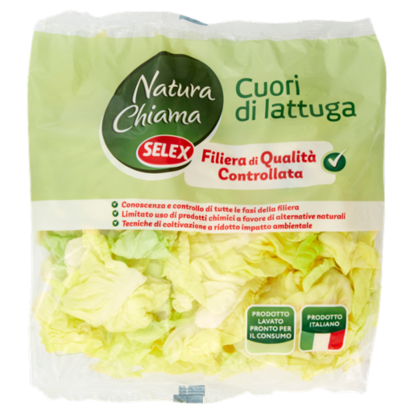 Selex Natura Chiama Cuori di Lattuga Lavati e Pronti per il Consumo 200 g