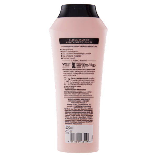 Gliss Addio Doppie Punte Shampoo Sigillante 250 ml