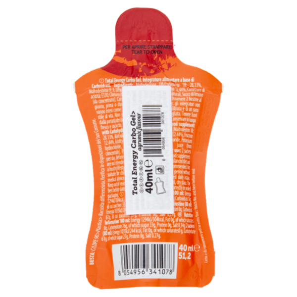NamedSport Total Energy Carbo Gel> agrumix flavour 40 ml