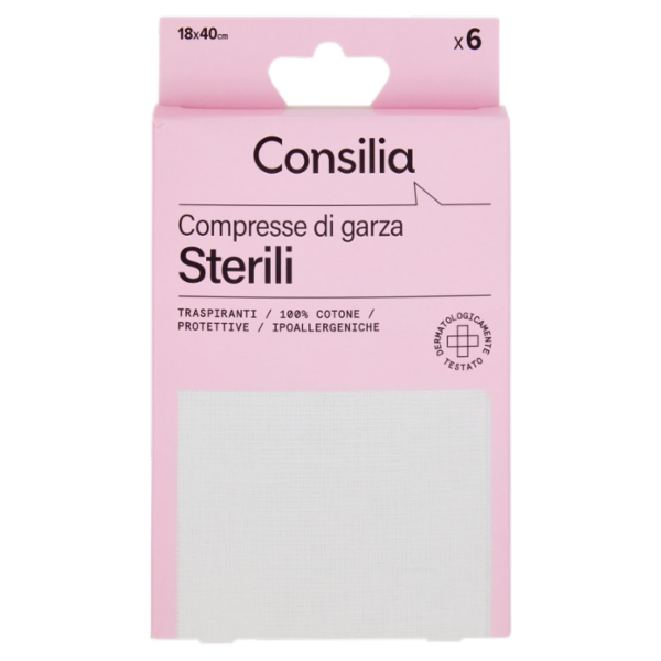Consilia Compresse di Garza Sterili 18x40 cm 6 pezzi
