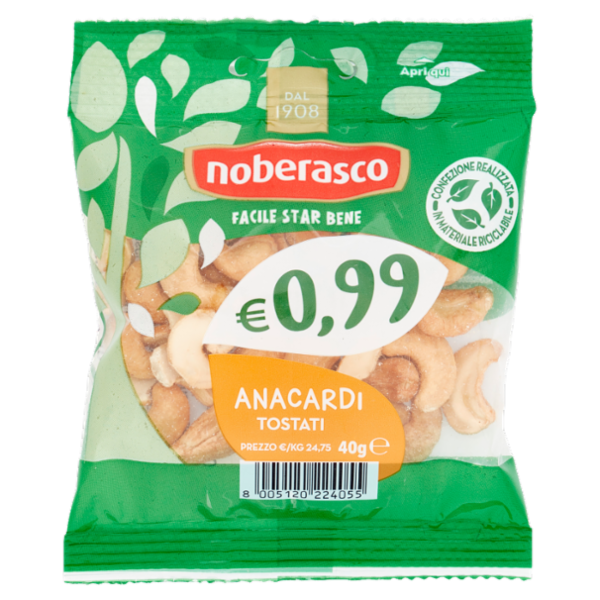 noberasco € 0,99 Anacardi Tostati 40 g