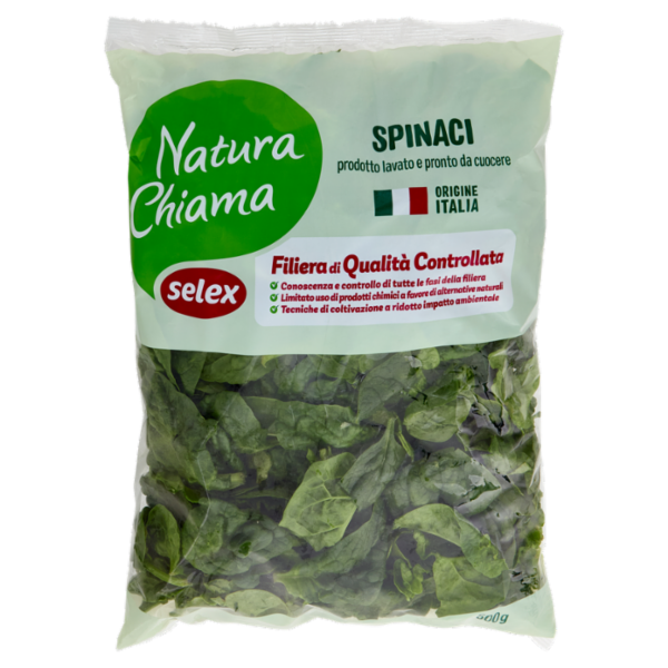 Selex Natura Chiama Spinaci Lavati e Pronti da Cuocere 500 g
