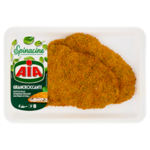 Aia Spinacine Grancroccanti Filetti Di Pollo In Panatura Croccante Con Spinaci In Foglia 0,300 Kg
