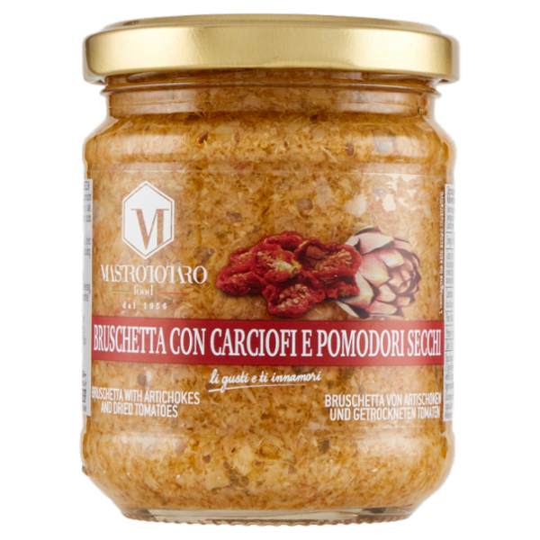 Mastrototaro food Bruschetta con Carciofi e Pomodori Secchi 180 g