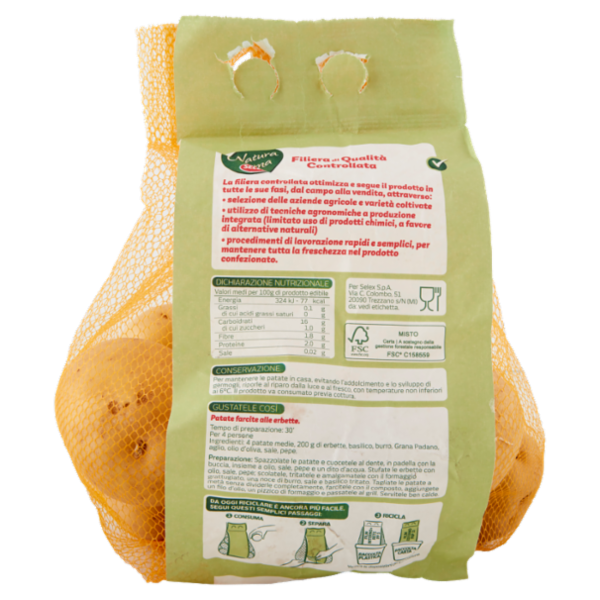 Selex Natura Chiama Patate per Tutti gli Usi Pasta Gialla 2 kg