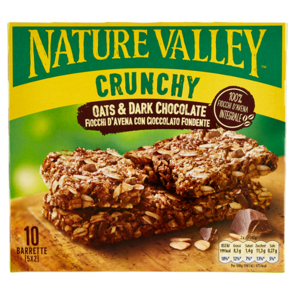 Nature Valley Crunchy Fiocchi d'Avena con Cioccolato Fondente 5 x 42 g