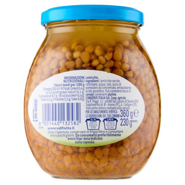 Valfrutta lenticchie 360 g