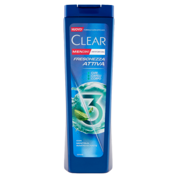 Clear Men 3in1 Antiforfora Freschezza Attiva 225 ml