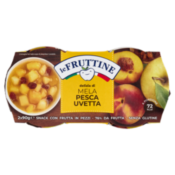 Le Fruttine Delizia Di Mela Pesca Uvetta 2 x 90 g