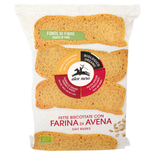 alce nero Fette Biscottate con Farina di Avena 120 g