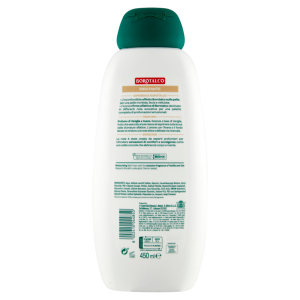 Borotalco Idratante Bagnodoccia Vaniglia e Avena 450 ml