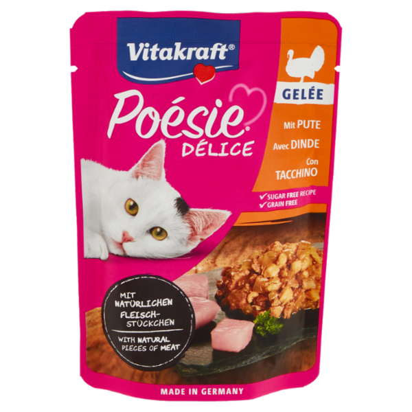 Vitakraft Poésie Délice Gelée con Tacchino 85 g