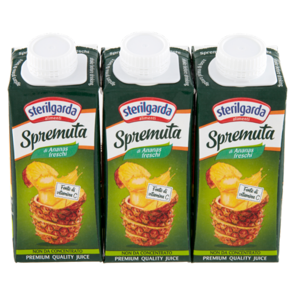 sterilgarda Spremuta di Ananas freschi 3 x 200 ml