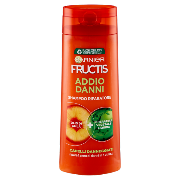Garnier Shampoo Fructis Addio Danni, per Capelli Fragili o Danneggiati, da Rivitalizzare, 250 ml