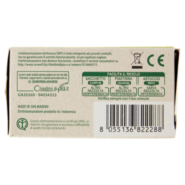 VAPE Elettroemanatore Piastrine Verdessenza + 6 Ricariche