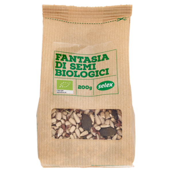 Selex Mix Fantasia di Semi di Lino, Girasole e Zucca Biologici 200 g