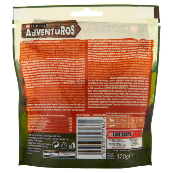 PURINA ADVENTUROS High Meat, Ancient Grain & Superfood Bufalo 120 g