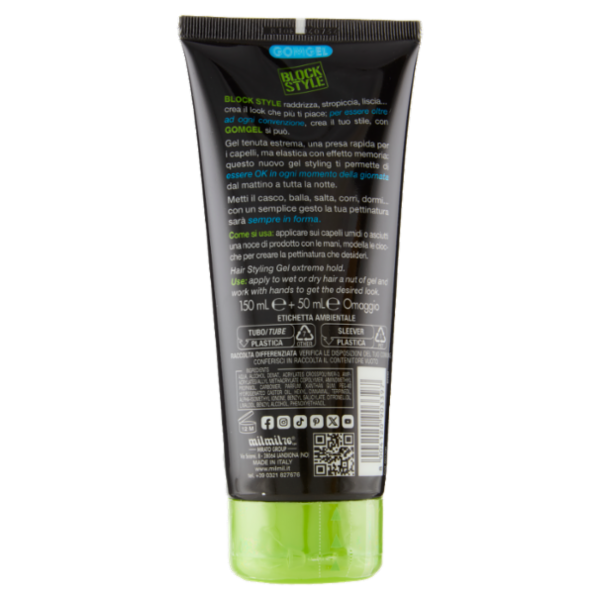 Gomgel Block Style Gel Tenuta Estrema 150 mL + 50 mL Omaggio