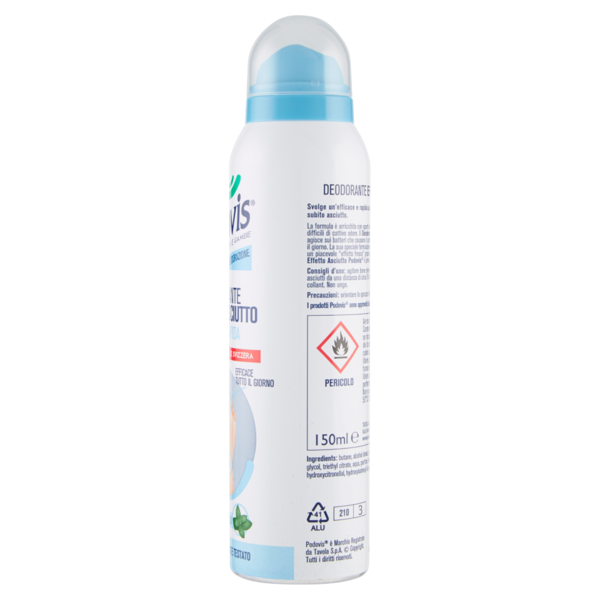 Podovis Deodorazione Deodorante Effetto Asciutto 150 ml
