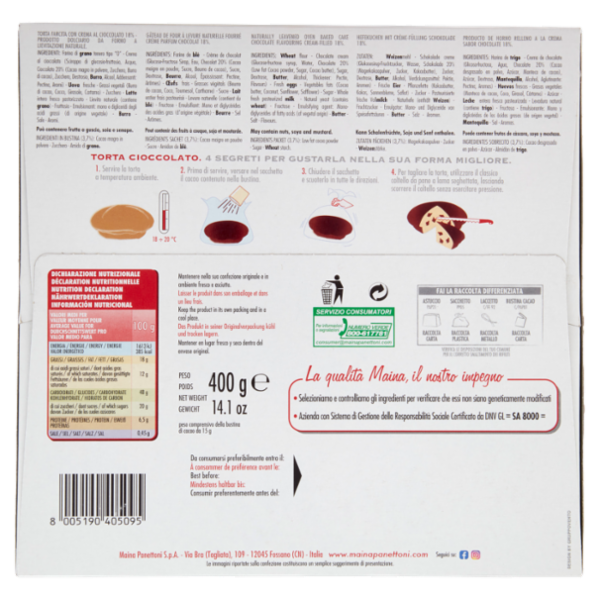 Maina Aria di Primavera Torta Cioccolato 400 g