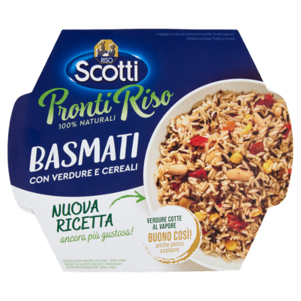 Riso Scotti Naturalissimi Bio Riso Basmati con Verdure e Cereali 180 g