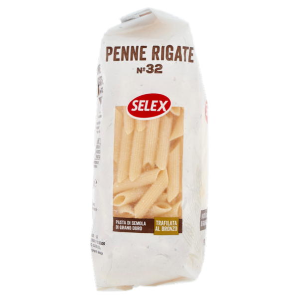 Selex Pasta di Semola Trafilata al Bronzo Penne Rigate 500 g