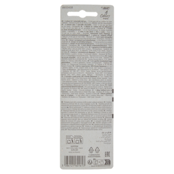 Bic 4 Colori Original Penna a Sfera Retrattile 1.0 mm, 1 pezzo