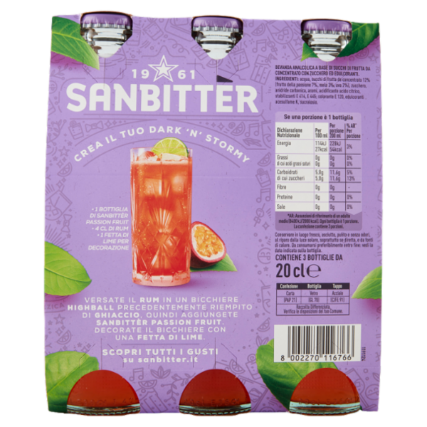 SANBITTÈR Passion Fruit 3x20cl