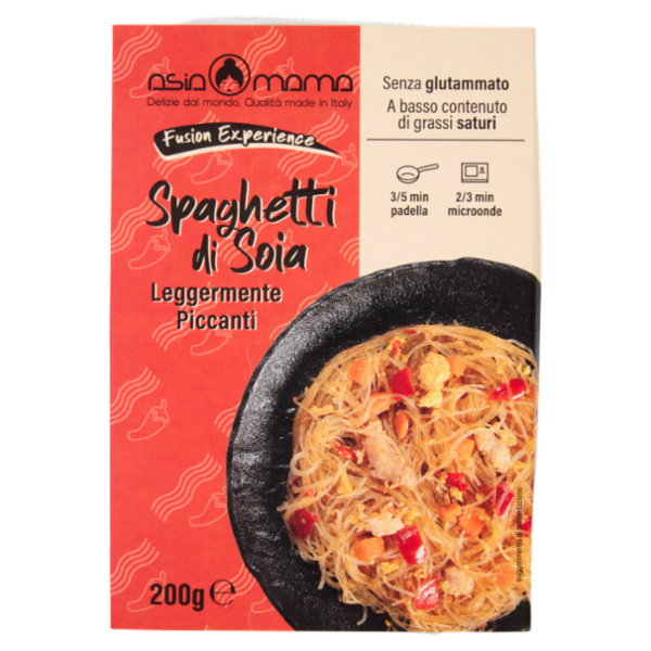 asia mama Fusion Experience Spaghetti di Soia Leggermente Piccanti 200 g