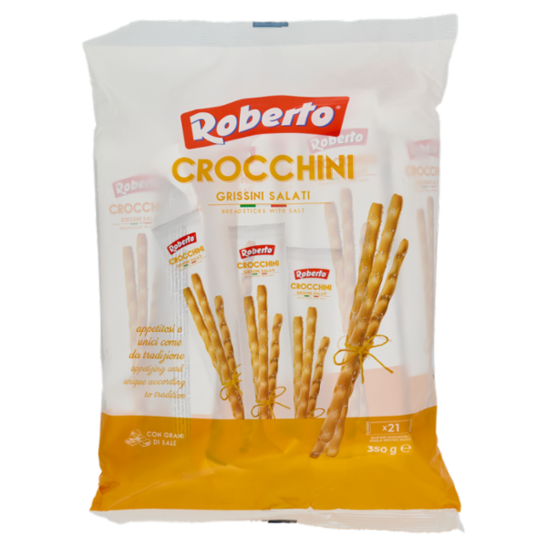 Roberto Crocchini Grissini Salati con Grani di Sale 350 g