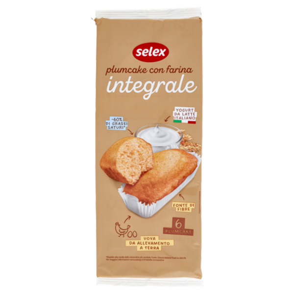 Selex Plum Cake con Farina Integrale 6x33 g
