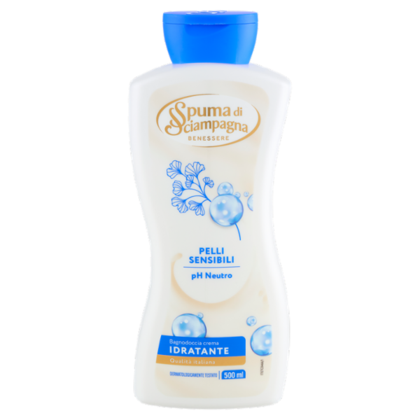 Spuma di Sciampagna Benessere Bagnodoccia crema Idratante Pelli Sensibili pH Neutro 500 ml