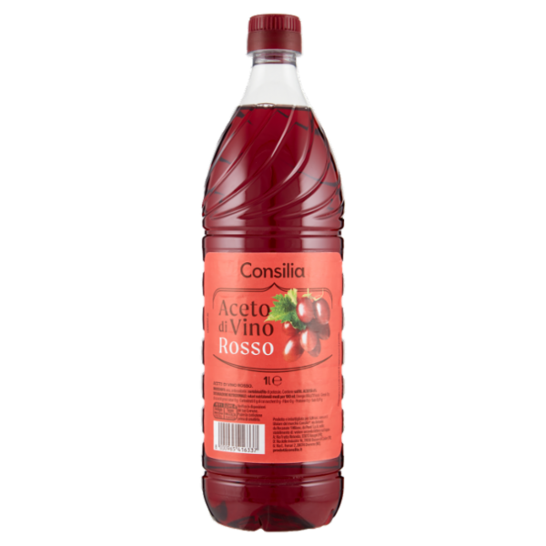 Consilia Aceto di Vino Rosso Acidità 6,0% 1 L