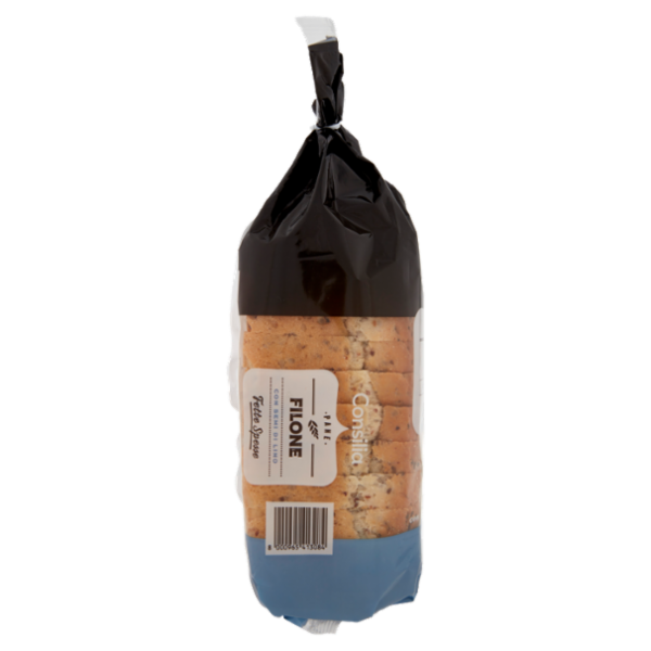 Consilia Pane Filone con Semi di Lino a Fette 500 g