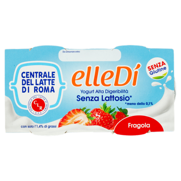 Centrale del Latte di Roma elleDì Yogurt Alta Digeribilità Senza Lattosio* Fragola 2 x 125 g