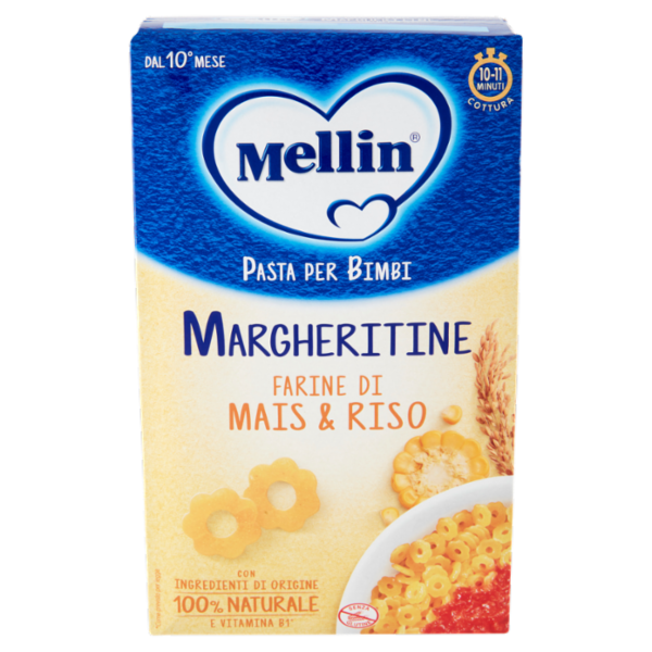 Mellin Pasta per Bimbi Margheritine Farine di Mais & Riso 280 g
