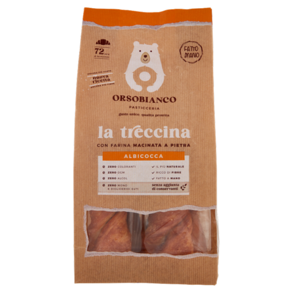 Orsobianco la treccina con Farina Macinata a Pietra Albicocca 6 x 58 g