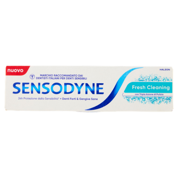 Sensodyne Dentifricio Fresh Cleaning per Denti Sensibili con Tripla Azione di Pulizia, 75 ml