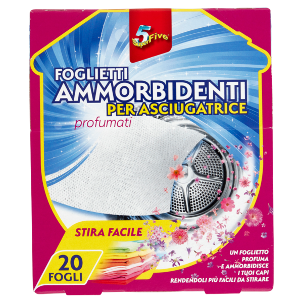 Super5 Foglietti Ammorbidenti per asciugatrice 20 pz