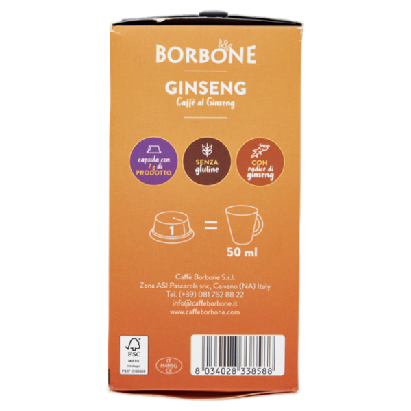 Borbone Ginseng Compatibile Lavazza* A Modo Mio* 16 Capsule 16 x 7 g
