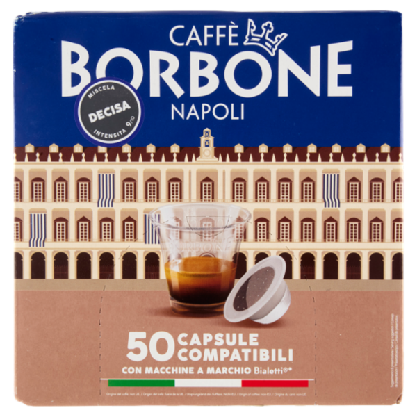 Caffè Borbone Miscela Decisa Capsule Compatibili con Macchine a Marchio Bialetti* 50 x 6 g