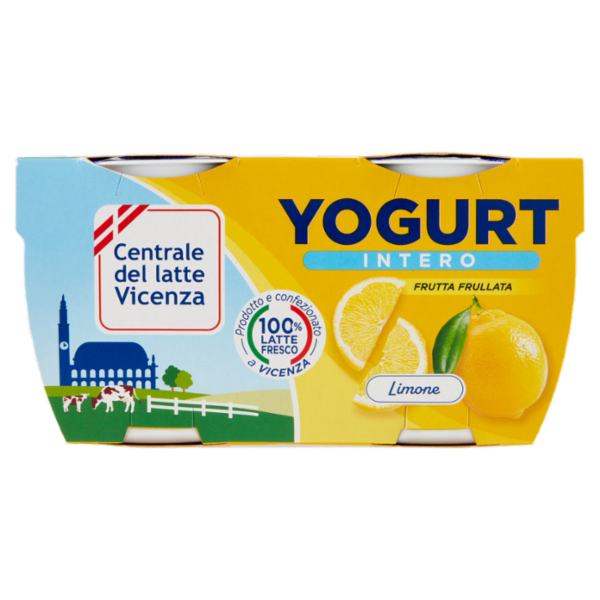 Centrale del latte Vicenza Yogurt Intero Frutta Frullata Limone 2 x 125 g
