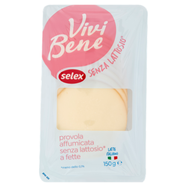 Selex Vivi Bene Provola Affumicata a Fette senza Lattosio 150 g