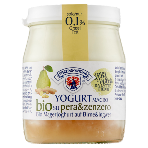 Sterzing Vipiteno bio Yogurt Magro su pera&zenzero da Latte Fieno 150 g